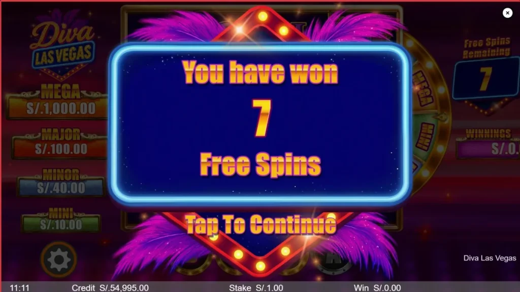 Tampilan visual slot Diva Las Vegas dengan tema gemerlap kasino dan simbol-simbol klasik.